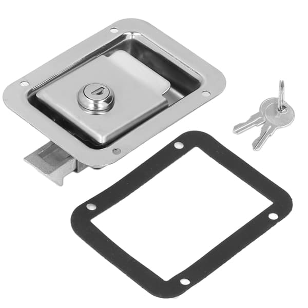 Caravan Lock Stainless Steel Flush Mount Lever Handle RV Door Latch for Toolbox Cabinet Electrical Cabinet