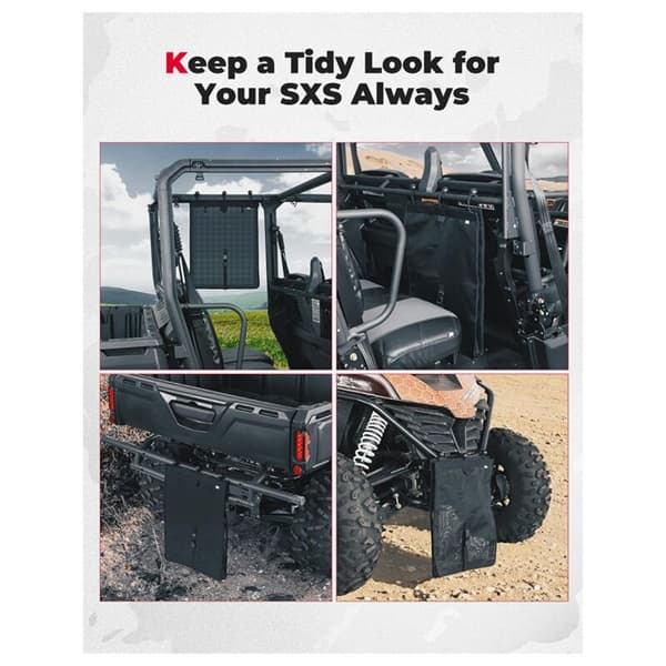 Affaldsspand til din UTV ATV Universal Vinyl Tilbehør Kompatibel Rzr