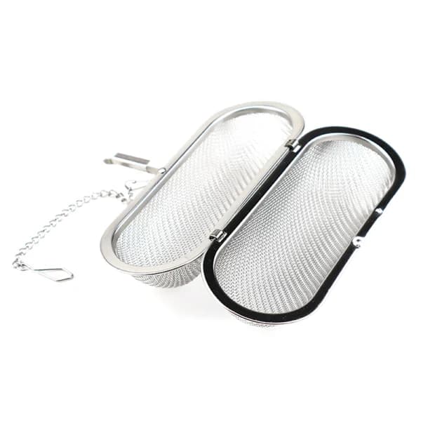 Teinfuser i rustfritt stål, kryddersil for løse urter, tekanne, tesil