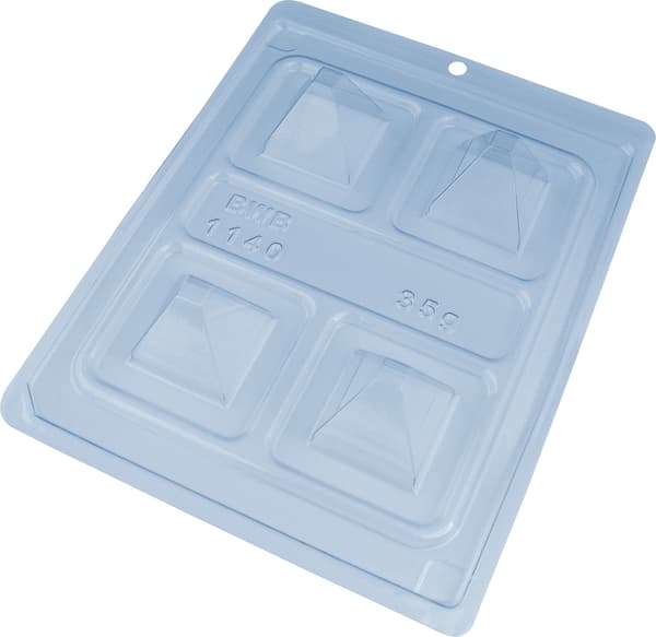 Pralineform Pyramide Chokoladeform - BWB 1140 - Special 3-delt form Transparent transparent