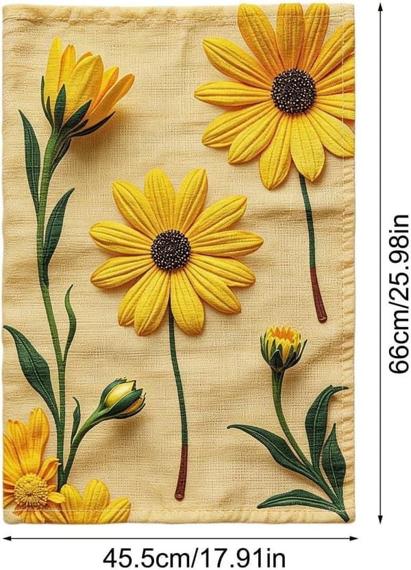 Kjøkkenhåndklær med blomstermønster 66 x 45,5 cm multifunksjonelle -