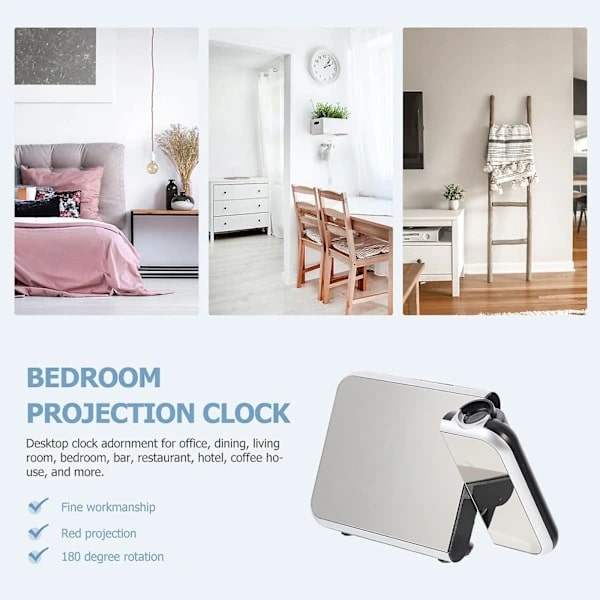 1 Set Desktop Projection Electronic Clock Student Alarm Clock Dormitory Alarm Clock