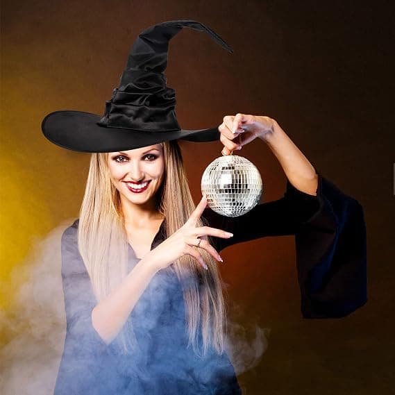 4-pack Halloween Witch Hat Large Wizard Hat for Halloween Party Decor Cosplay Costume Accessories
