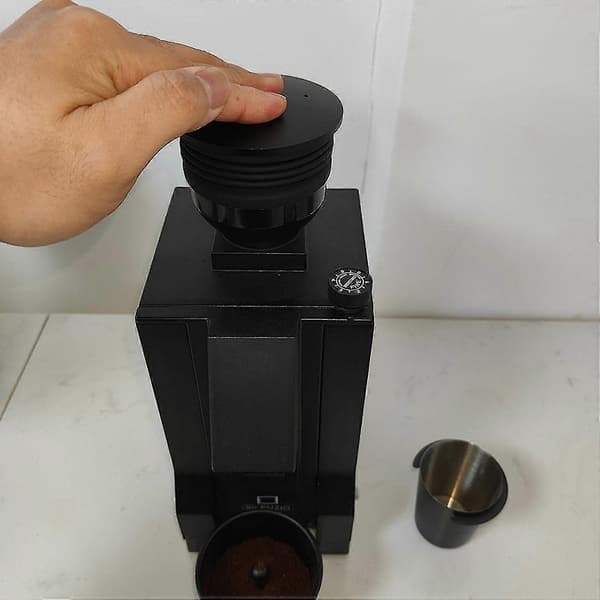 Single Dose Hopper with Espresso Accessory Bellows ABS Silicone Coffee Blowing Bean Container Coffee Grinder Accessory (FMY)