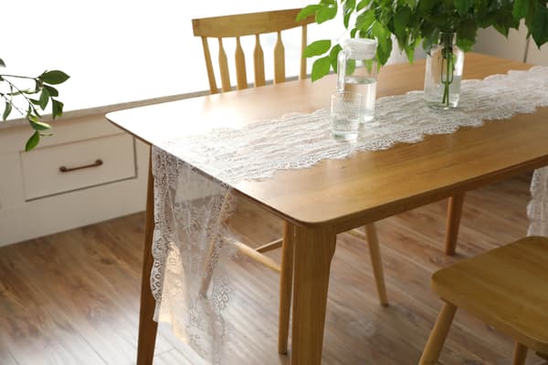 White Lace Tablecloth 35*300cm Embroidered Lace Rustic Wedding D