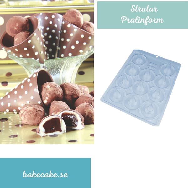Pralineform Strutar - BWB 860 - Speciel 3-delt form Transparent transparent
