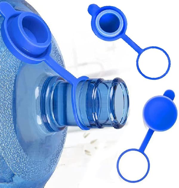 5 Gallon Water Jug Lid, Reusable Silicone Cap with Hanging Loop Leak, Spill Proof Resistant Replacement