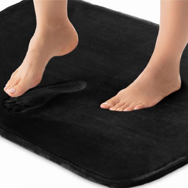 Thick Memory Foam Bath Mats, Soft Absorbent Velvet Bath Mats, Machine Washable Bath Mats