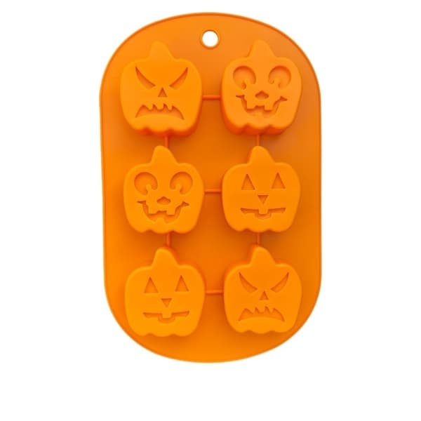 Jack-O'-Lantern Halloween Pumpkin Silicone Mold - Pumpkin Baking Pan Orange orange