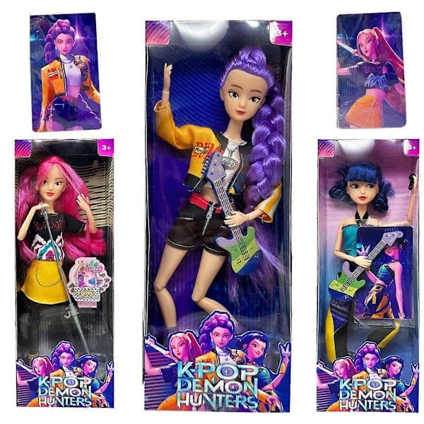 K-pop Demon Hunters Anime Actionfigurer, DIY Samlardockor Set