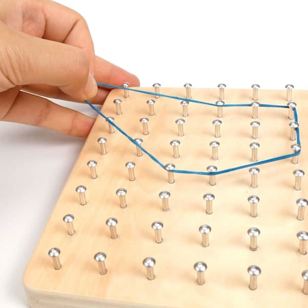 Trägeobräde, geometrisk bräda, träleksaker för Montessori