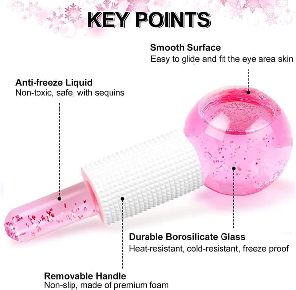2 Ice Globes for Facial Massage