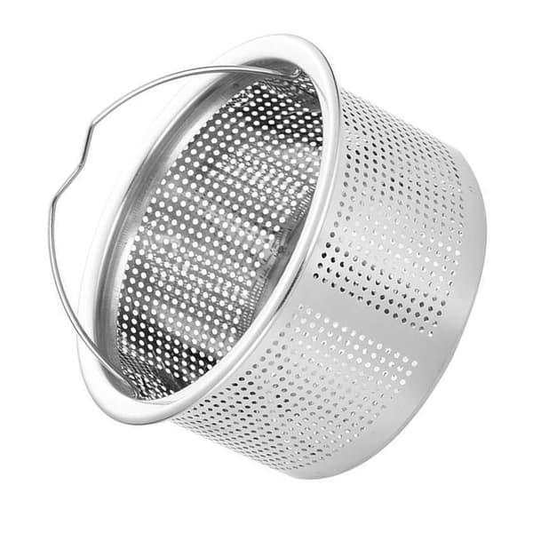 Sink Strainer with Handle 304 Stainless Steel Sink Drain Deep Cup Basket Strainer 3in Outer Diameter