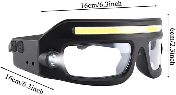 sports-solbriller smarte-sensorbriller med LED-belysning -