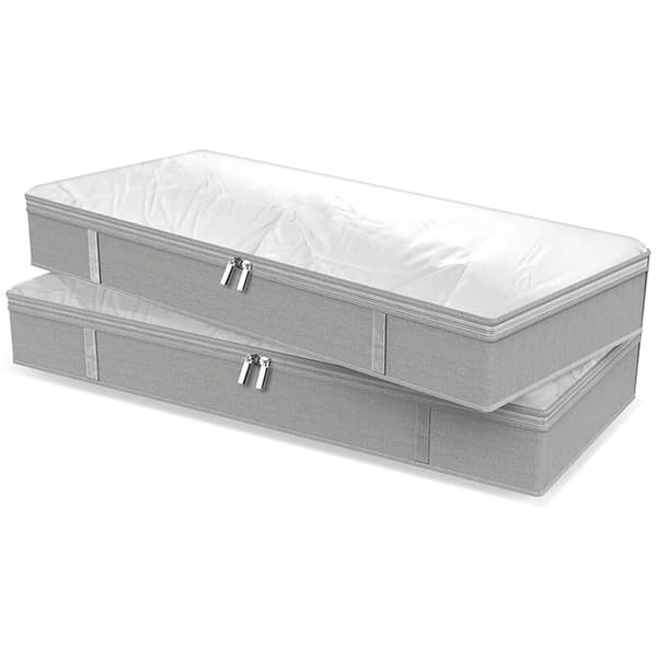 Foldable Under Bed Storage Bins, Large Underbed Storage Containers, Thick Breathable Zippered Storage Bags