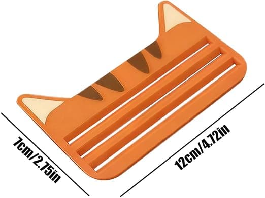 Kattefoderpose-ekstruder - 3D-printet kattegodbidsekstruder, killingegodbidsekstruder, bærbar ergonomisk kæledyrsfoderpose-ekstruder orange