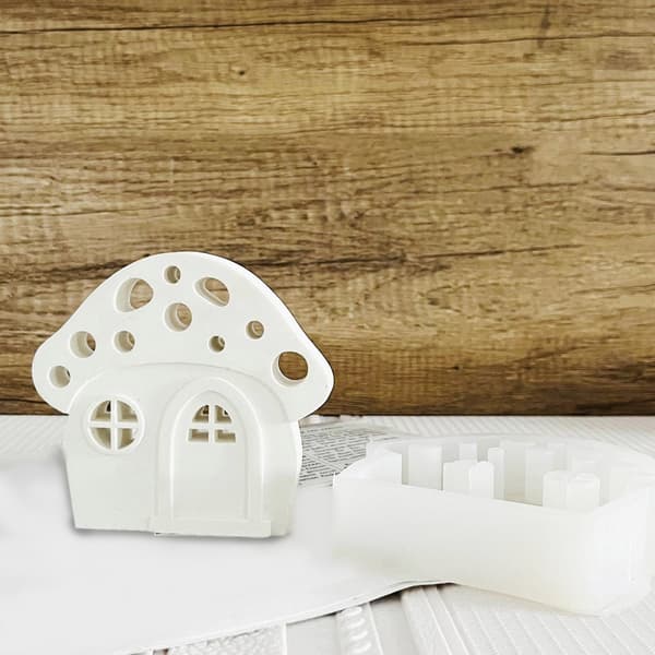 Sopphus Lysestake Silikonform 3D Hus Lagingsmateriale Gips