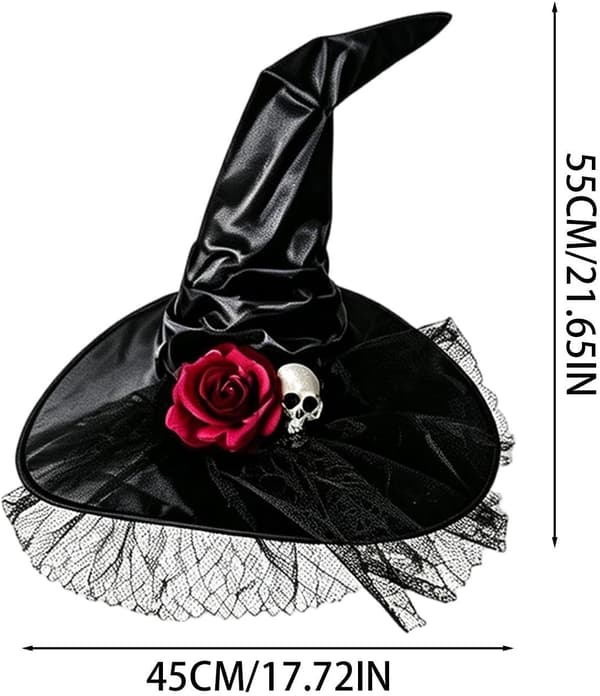 Heksehat og handsker sæt kranie choker halskæde øreringe -