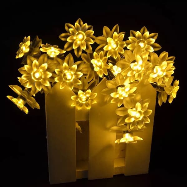 String light battery operated 6m 40 LED Lotus Fairy lamp, 8 modes