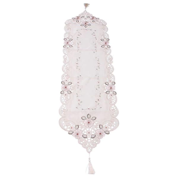 New Table Runner Embroidered Floral Tablecloth Pattern:#2 Flower Size:40x150cm