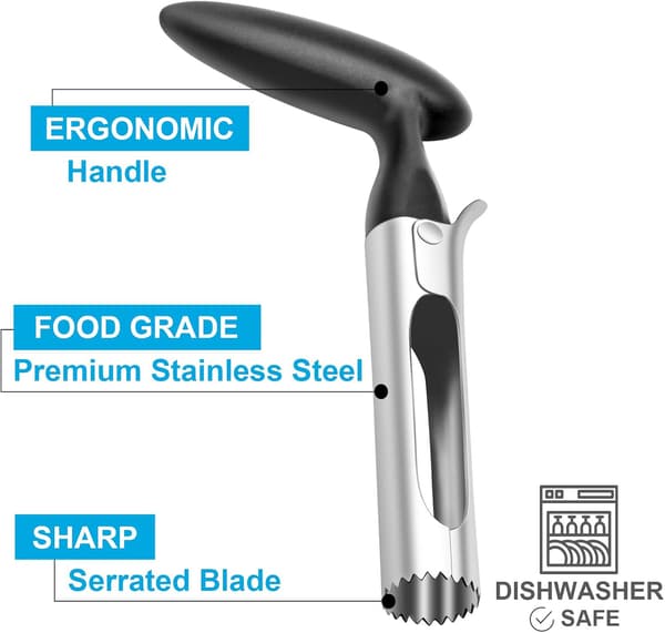 Apple Corer, Apple Corer with ABS Handle and Serrated Stainless S