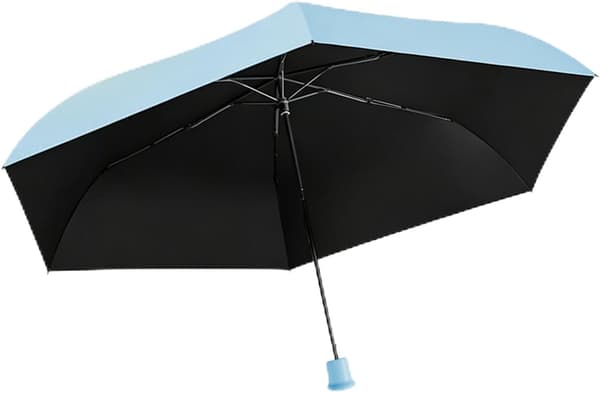 Sammenleggbar paraply, bærbar, solbeskyttelse, LSF 50+ blå - blau