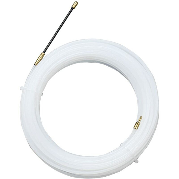 Electric Cable Puller Nylon Needle with Flexible Guide Head, Pull Loop Cable Pulling Aid, Empty Tubes Ø4 mm, 30m Transparent