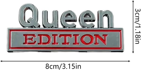 3D-klistremerker \"Queen\"-utgave, 2 stk, , 3D D. - D.