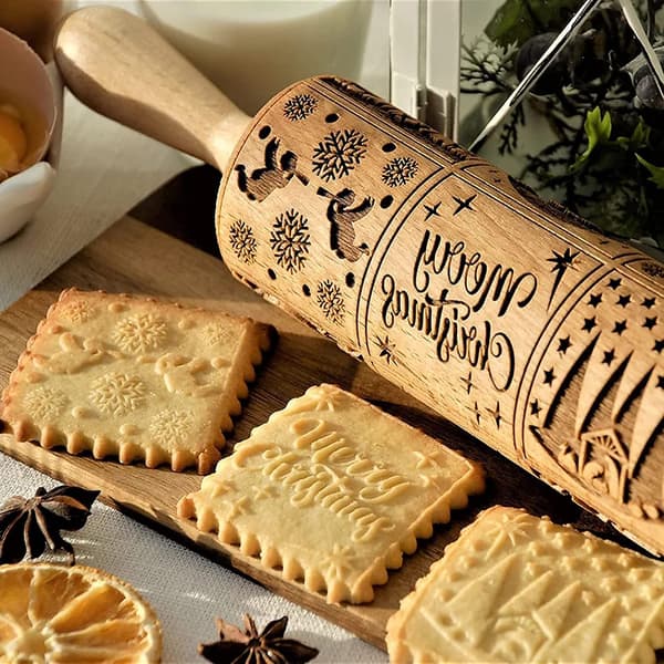 Julkrubba kavel 9 olika mönster, för att baka kakor