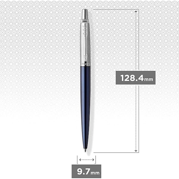 Kuglepen | med kromdetaljer | Medium spids sort blæk Royal Royal blue Royal blue