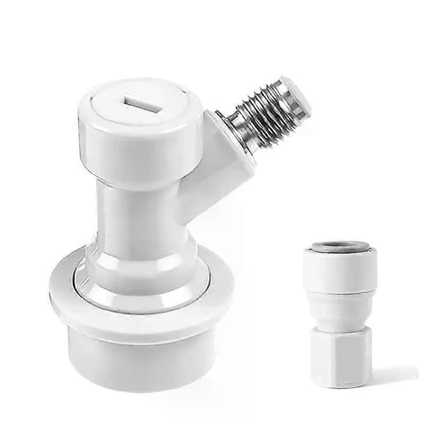 Homebrewing Ball Lock Disconnect with Push-fit fitting 3/8 Push-in Quick Connect Beer Tap Easy Connection