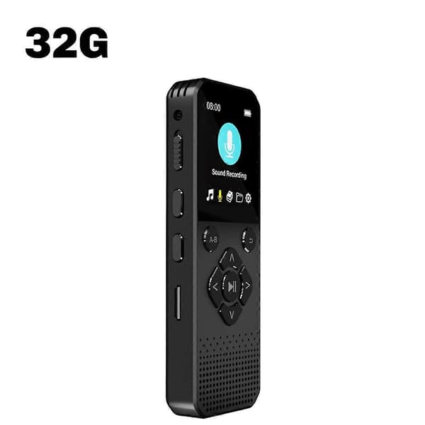 Stemmeoptager MP3-afspiller LED Farveskærm Mini Lydoptager Multifunktionel Diktafon MP3 FM