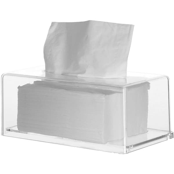 Vævskasse med låg, rektangulær, vævsdispenser