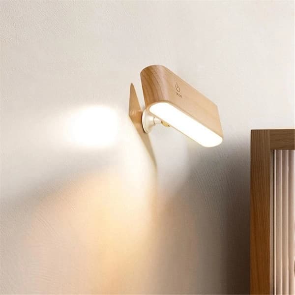 Wall Sconces with Rechargeable Battery, 360° Rotation, Dimmable, Battery Operated Wall Lamp