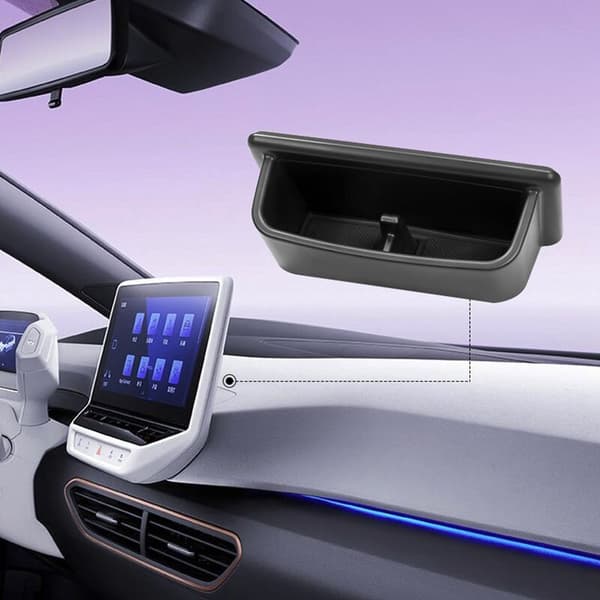 Car Interior Dashboard Storage Box Dashboard Screen Rear Storage Box for ID.3 ID3 Accessories Flocking
