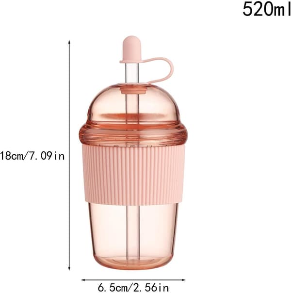 yleiset lasit pillillä 520 ml Ästhetik food pink - Rosa