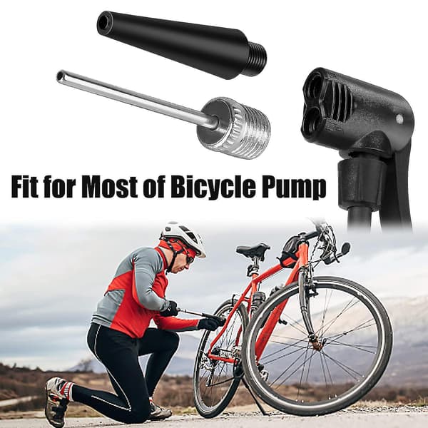 5-pack Ventiladapterset Dunlop Ventiladapter Cykelpump Uppblåsningsnål Munstycke Kit Bilventil