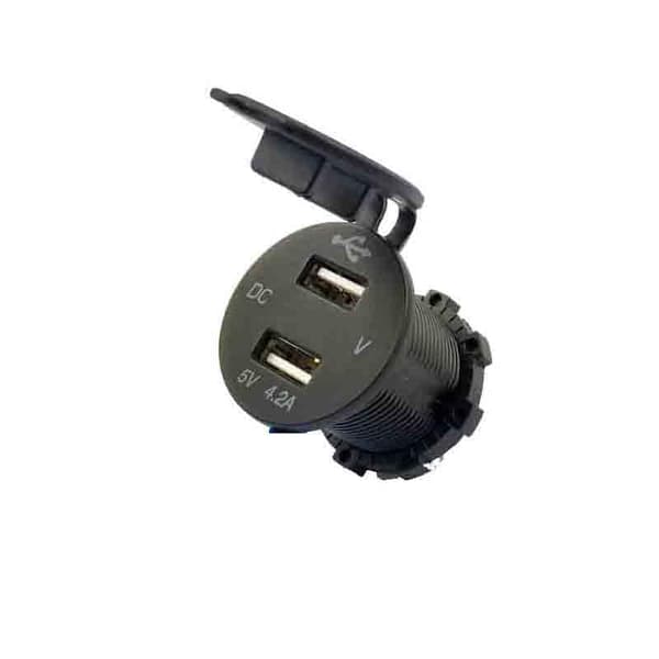 Dobbelt USB 12V-24V A 2.1A 1A printpladestik (1 STK 5V 4.2A) -
