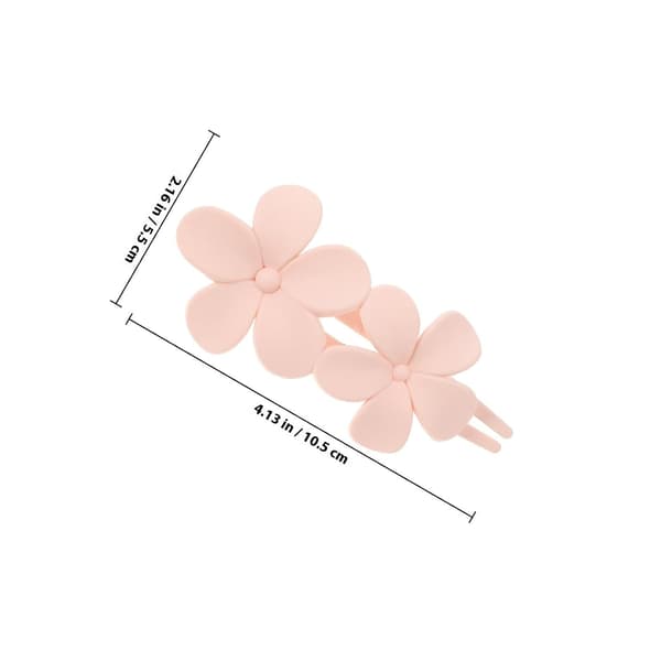 10 stk. blomsterhårklemme Næbklips af plastik, lyserød stor sideklips til styling til fint hår kvinder -