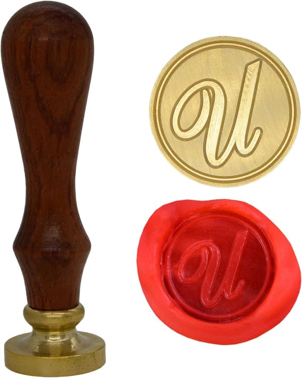 Voksseglstempel forseglingsvoks klassisk initialalfabet retro tre Z001 (U) -
