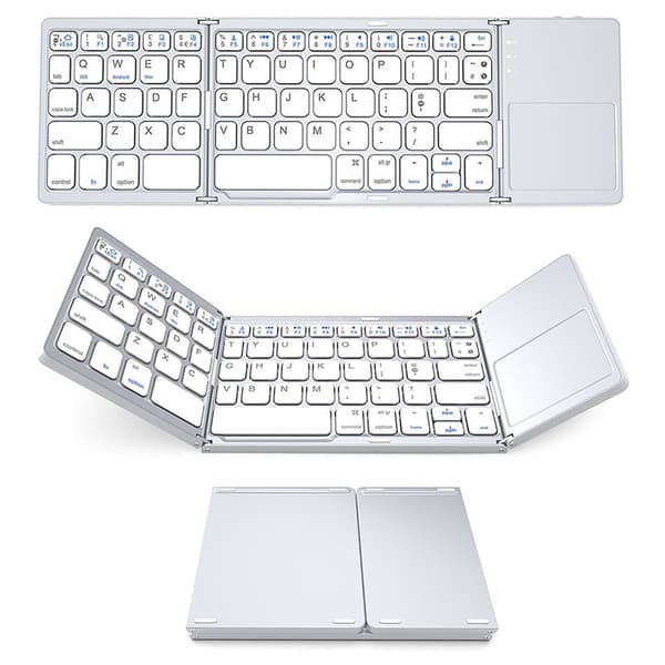 Foldbart mini-tastatur til telefon og tablet