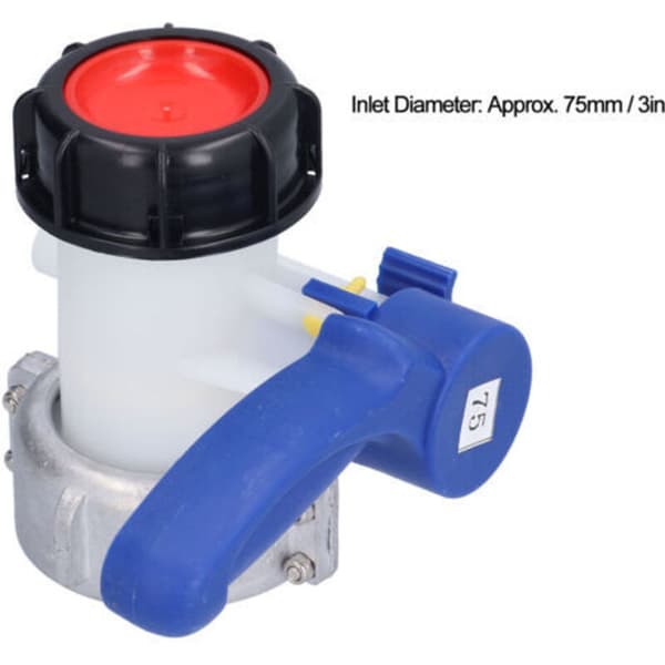 Universal IBC-adapter DN50 1000L Avstängningsventil Dräneringsfjärilsventil Kompatibel med Regnvattentank IBC-tank
