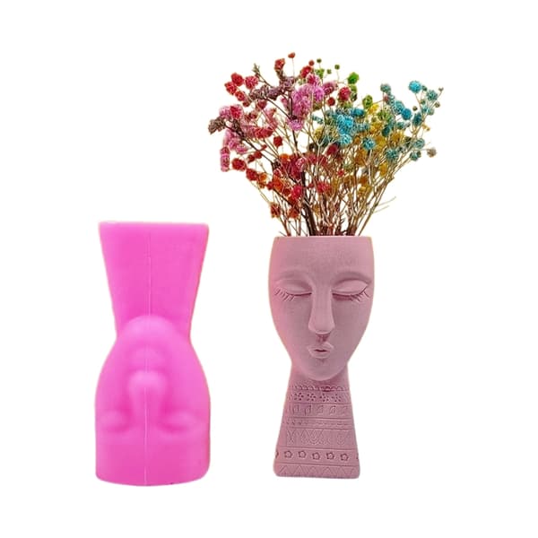 Kunstnerisk figur håndlavede silikoneforme silikonetekstur til blomstervase