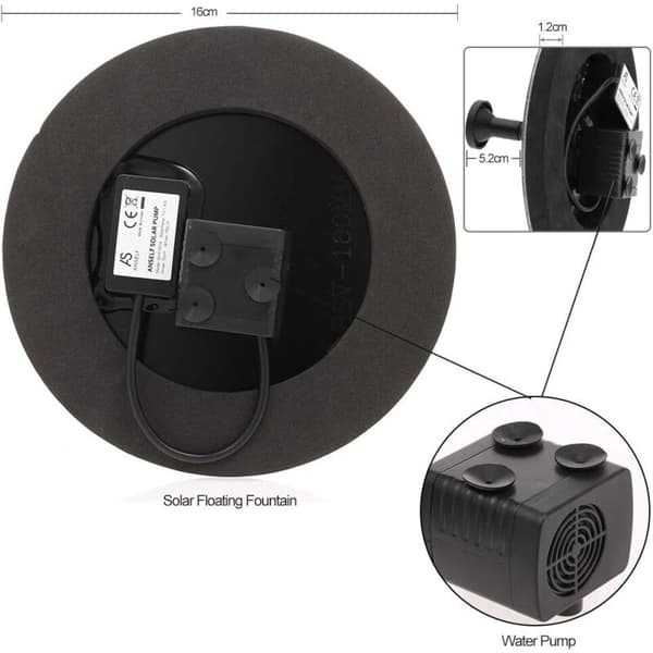 Solar pump solar water pump solar panel fountain for pond or garden Pome with monocrystalline solar panel and brushless pump [Energy class A]-