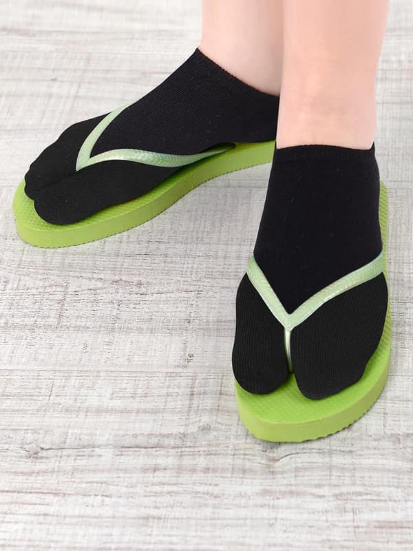 4 par Flip Flop Tabi Sokker Bulk, 2 Tå Split Ankel