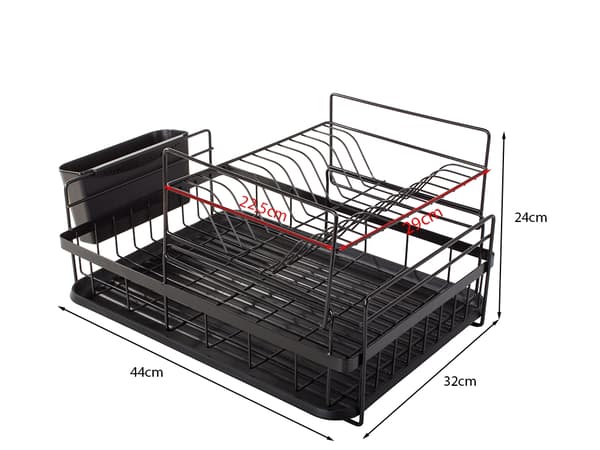 Two-Tier Dish Rack - Dish Drainer with Drip Tray - Modular 1808