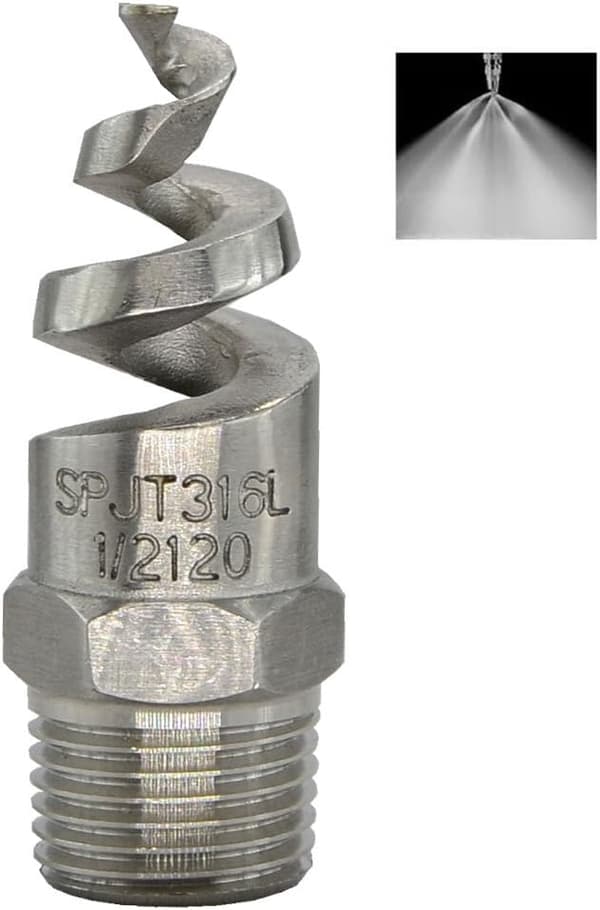 Rustfrit stål industri spray støvfjernelse spiral design fuldkegledyse G1/2 -
