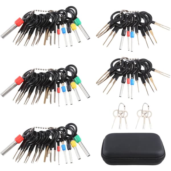 82-piece terminal extractor tool kit suitable for car household appliances, wiring harness connector tools with case