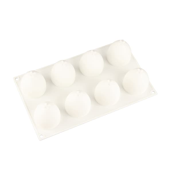 Ægformet kageform 8 hulrum silikoneform non-stick DIY bageform