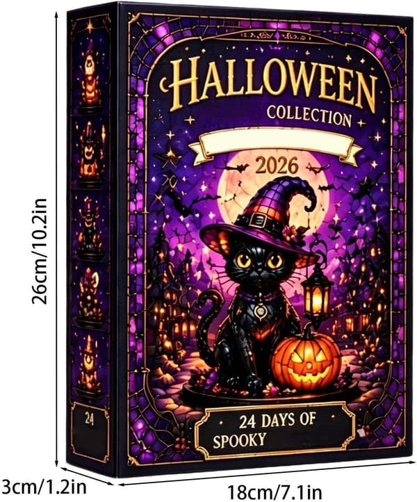 Pynt 'Advent af Halloween 2026 etiketter rygsæk 24 dage -
